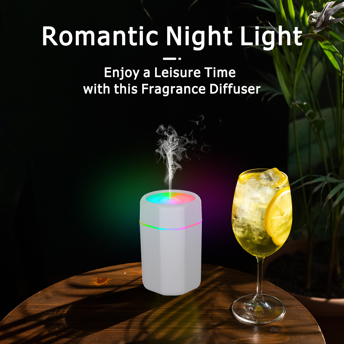 Portable Essential Oil Diffuser, USB Powered Aroma Diffuser with RGB LED Light for Home Office, 3 Mode Waterless Auto-Off Essential Oil Aromatherapy Diffuser Cool Mist Humidifier for Home Bedroom