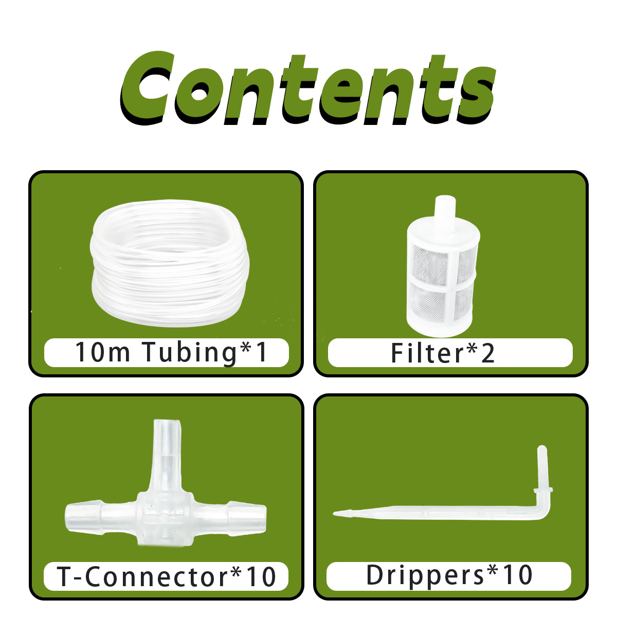 Automatic Irrigation Drip Kit,32ft Drip Irrigation Tubing & Accessories for Drip Sprinkler System