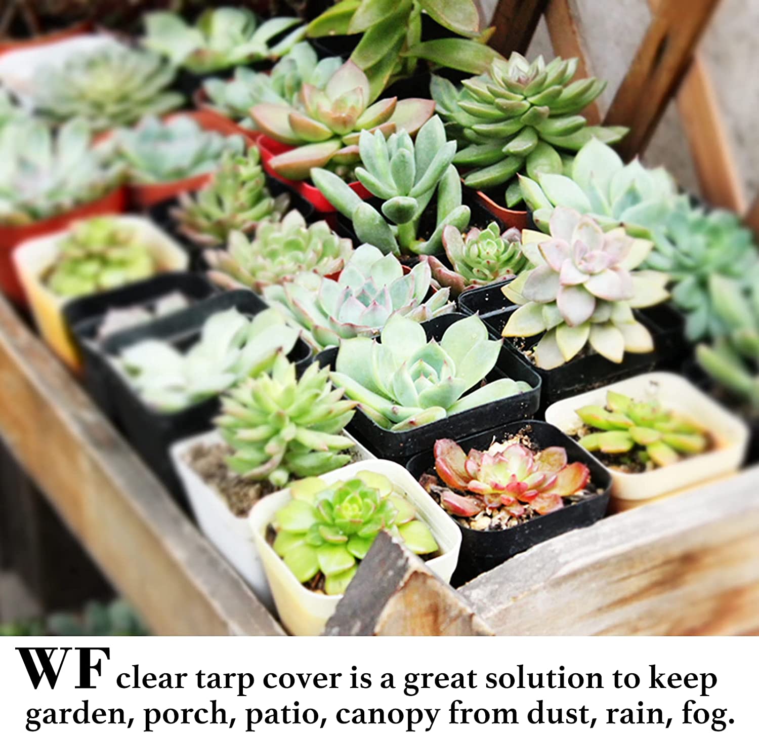 UCINNOVATE 6.5 x 10 ft Clear Plastic Sheeting 10mil Clear Plastic Tarp Waterproof with Grommets