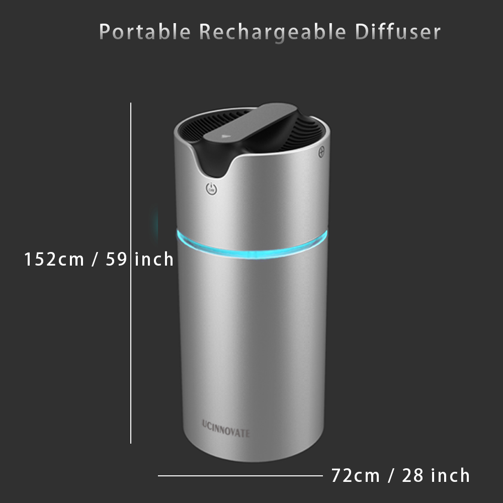 Essential Oil Diffusers for Small Space, Portable Car Home Office Waterless Cordless Diffuser, USB Rechargeable Aromatherapy Scent Diffuser Without Mist, Waterless Fragrance Oil Diffuser for Car