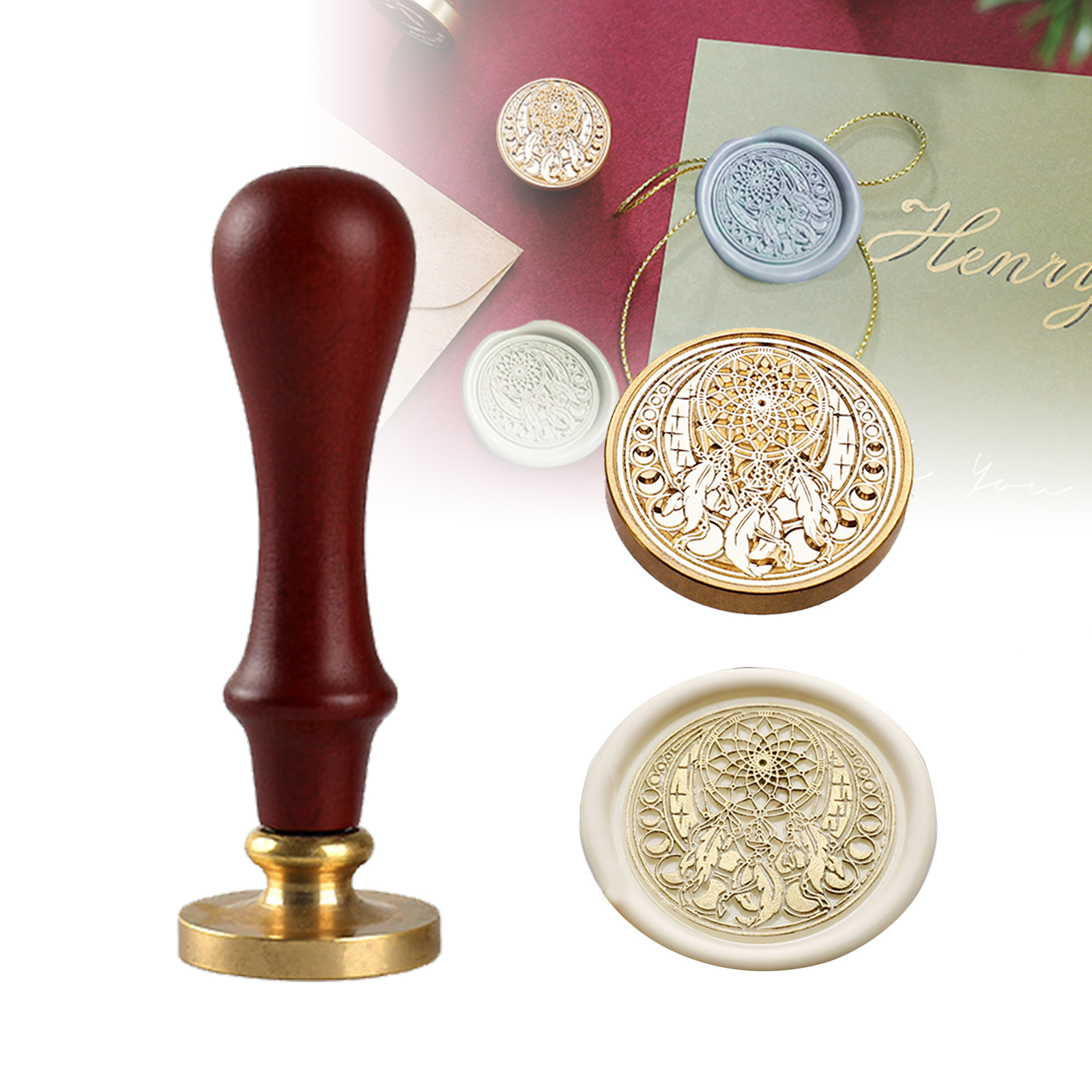 UCINNOVATE Dreamcatcher Wax Seal Stamp for Christmas Gift, Cards Envelopes, Invitations, Wine Packages