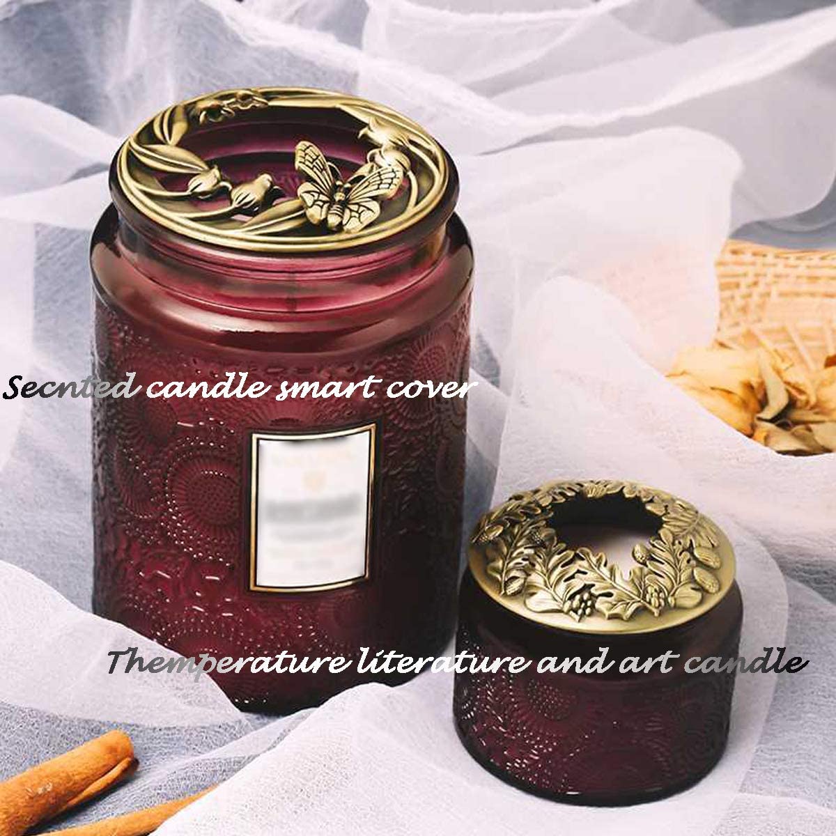 UCINNOVATE Candle Toppers Jar Candle Accessories Prefect Gift for Christmas Candle Lover(Golden, Butterfly )