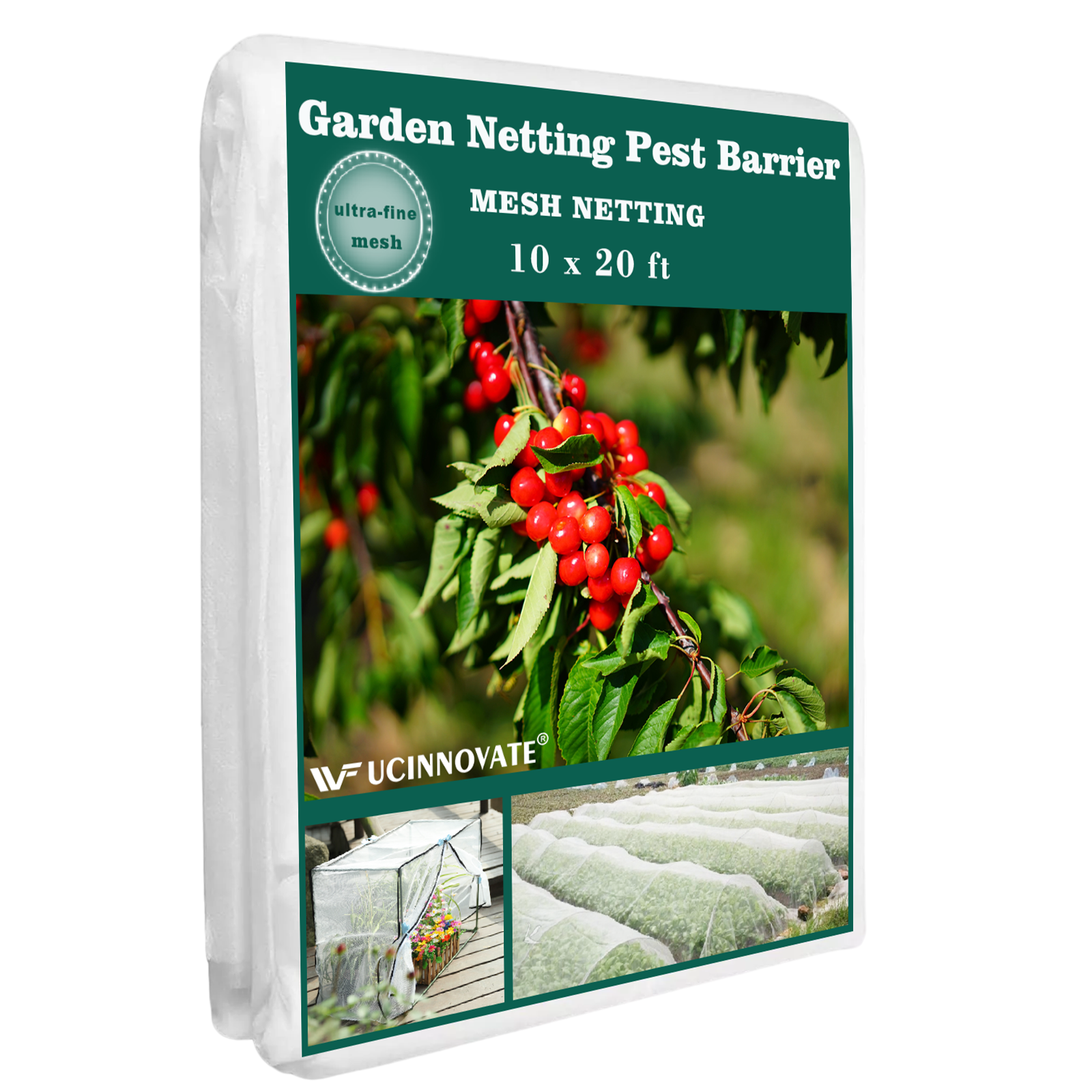 UCINNOVATE 10 x 20 ft Ultra-fine Mesh Netting Pest Insect Barrier Screen Net Plant Protector Cover