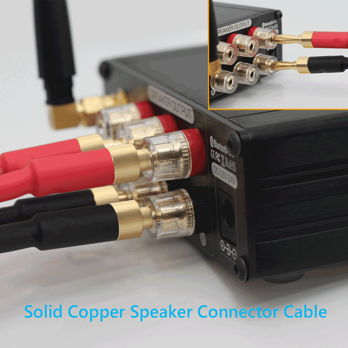 13 AWG Banana Speaker Wire Cable, 3M 2 Pack HiFi Speaker Cable with Gold-Plated Banana Tip Plugs for Audiophile