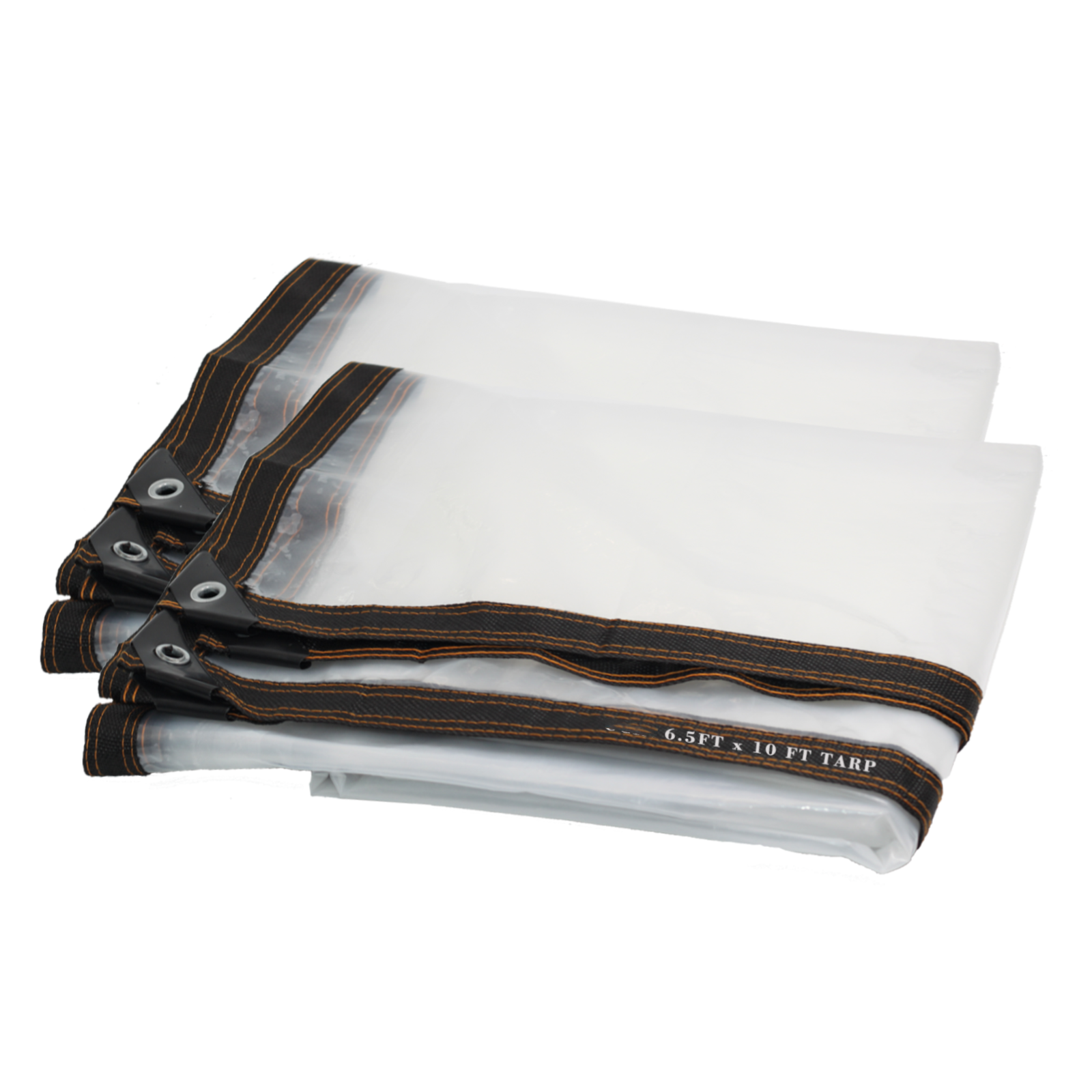 UCINNOVATE 6.5 x 10 ft Clear Plastic Tarps 10mil Clear Tarps Cover with Grommets (2 pack)