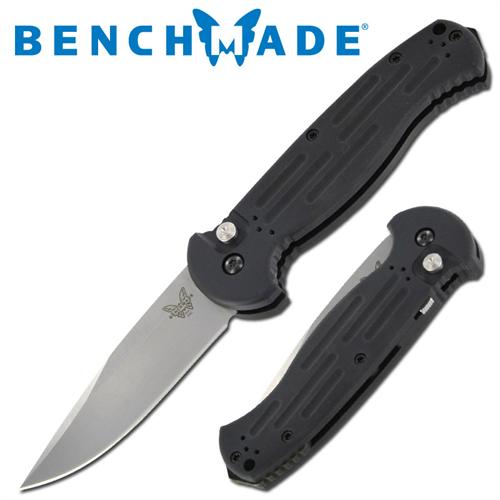 Benchmade AFO II AUTO Folding Knife 3.56" Combo Blade, Aluminum Handles