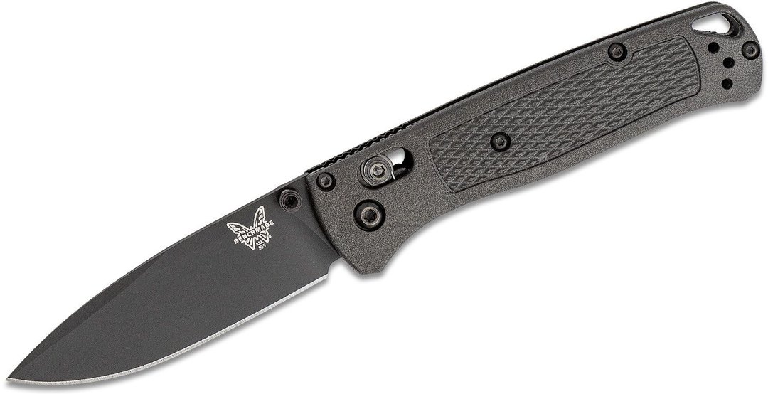 Benchmade Bugout CF-Elite AXIS Folding Knife 3.24" S30V Black DLC Plain Blade, Graphite Black CF-Elite Handles - 535BK-2