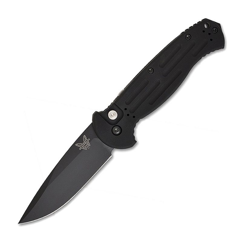 Benchmade AFO II AUTO Folding Knife 3.56" Black Combo Blade, Aluminum