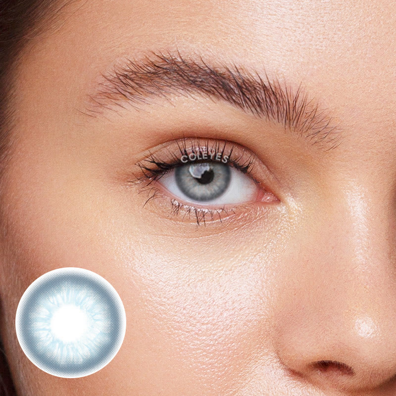 Coleyes No Makeup Monday Blue Yearly Prescription Colored Contacts
