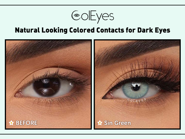 Natural Looking Colored Contacts for Dark Eyes 
