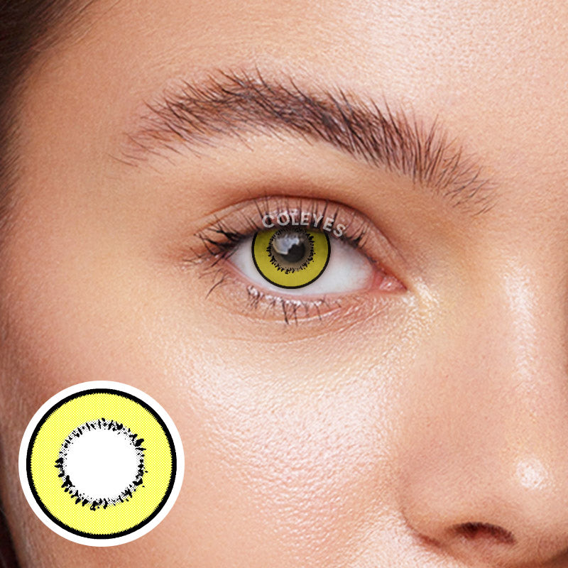 Coleyes Storm Yellow Yearly Prescription Colored Contacts-Coleyes