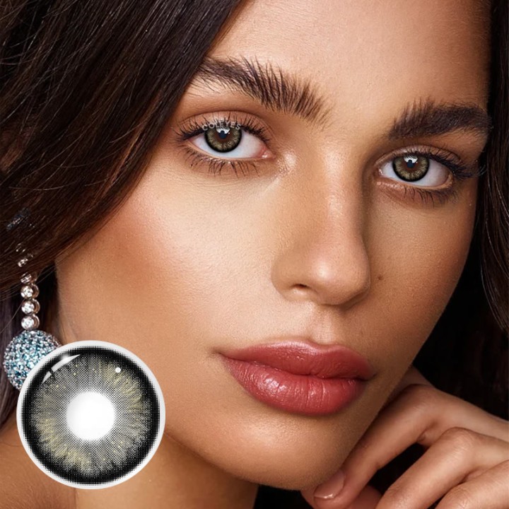 Coleyes Glittering Black Yearly Prescription Colored Contacts