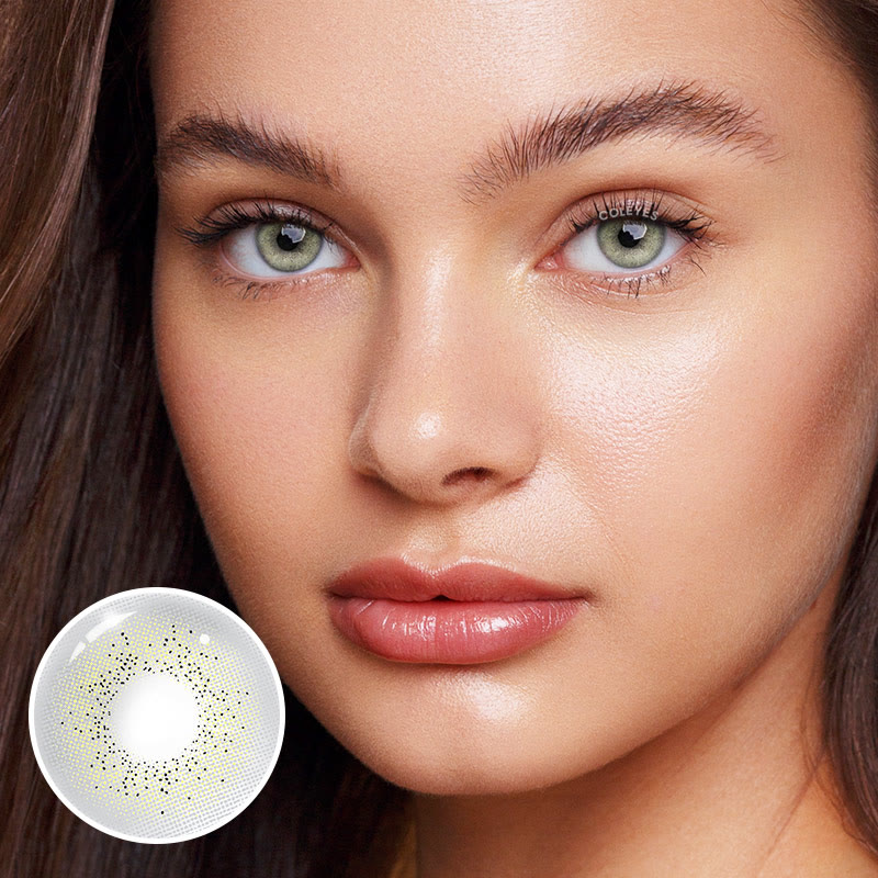 Coleyes Ocean Yellow Grey Yearly Prescription Colored Contacts