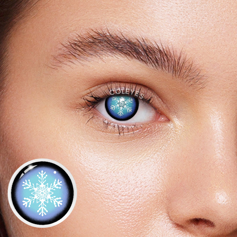 Coleyes Snowflakes Blue Yearly Cosplay Colored Contacts