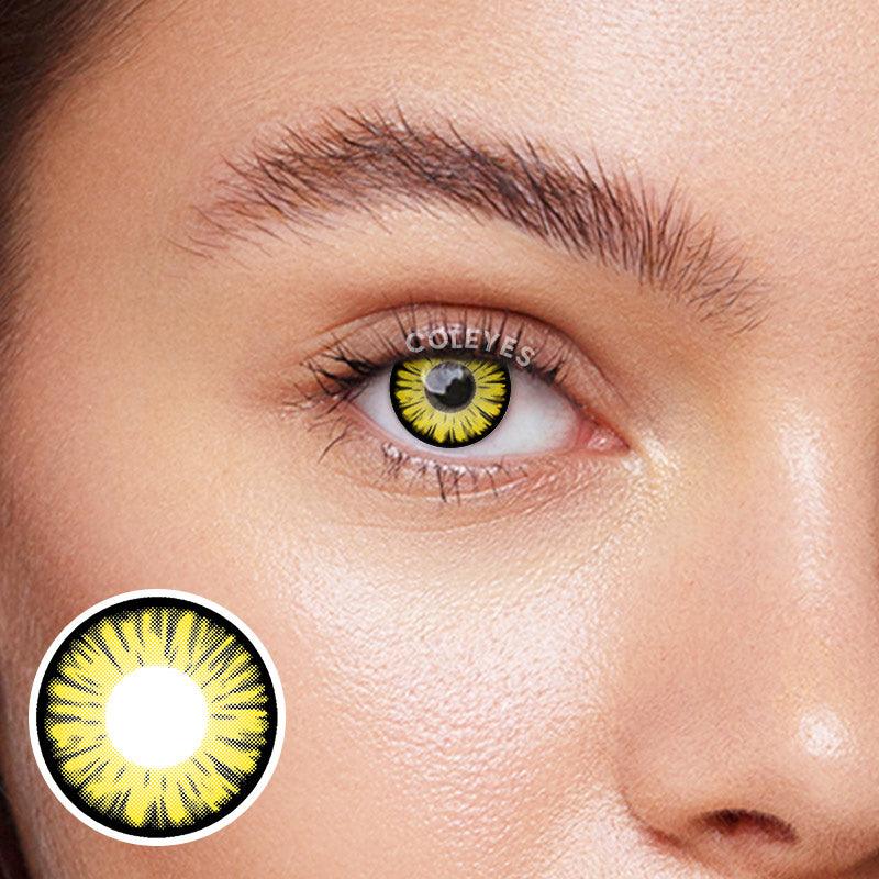 Coleyes Miracle Times Yellow Yearly Prescription Colored Contacts