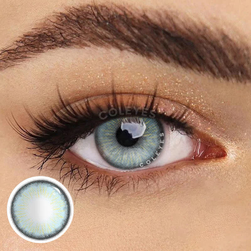 Coleyes Universe Blue Yearly Prescription Colored Contacts-Coleyes