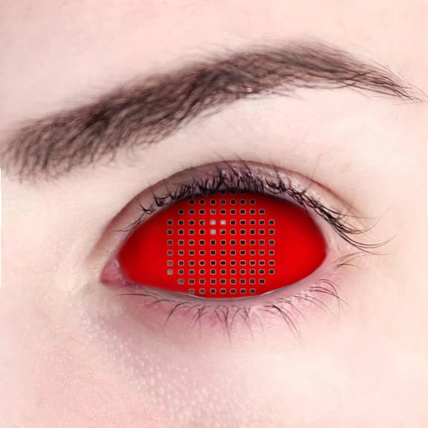 Coleyes Sclera Mesh Red Cosplay Contacts (22mm)