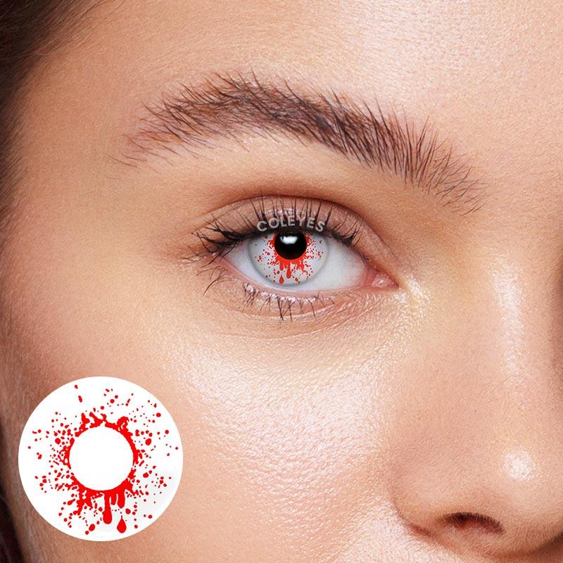 Coleyes Walking Dead Red Yearly Prescription Colored Contacts-Coleyes