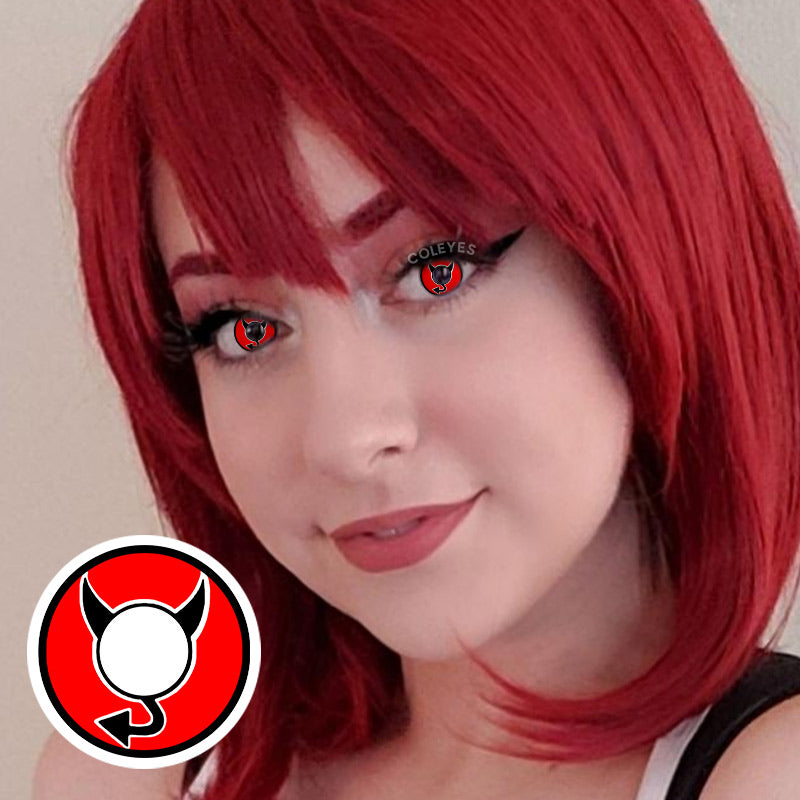 Coleyes Halloween Elf Red Yearly Prescription Colored Contacts
