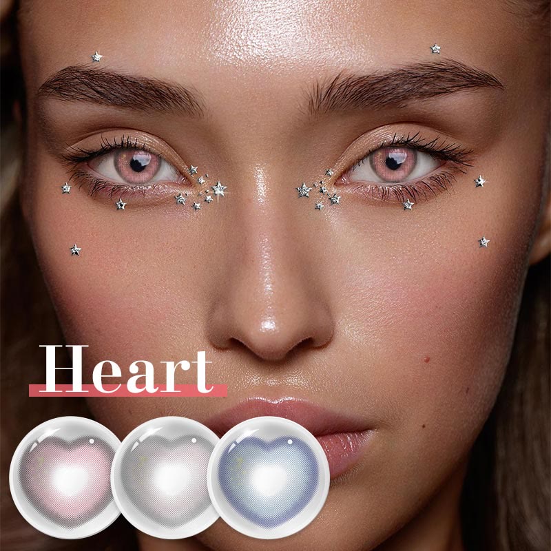 Coleyes Heart Series Yearly Prescription Colored Contacts