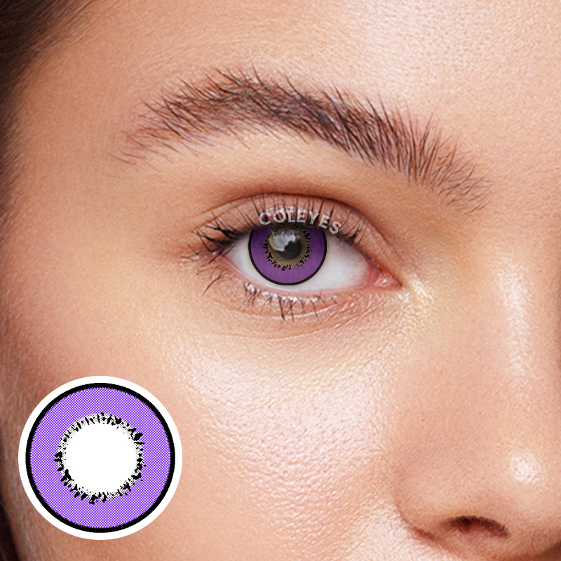 Coleyes Storm Violet Yearly Prescription Colored Contacts