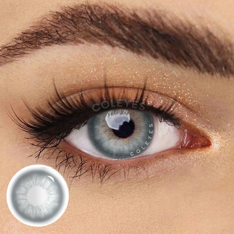 Coleyes Unspoken Grey Yearly Prescription Colored Contacts-Coleyes