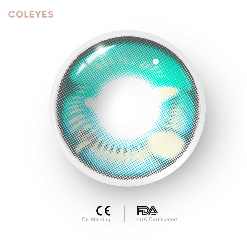 Coleyes Anime Makomo Green Yearly Prescription Colored Contacts