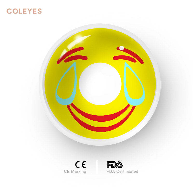 Coleyes Halloween Joker Yellow Yearly Prescription Colored Contacts