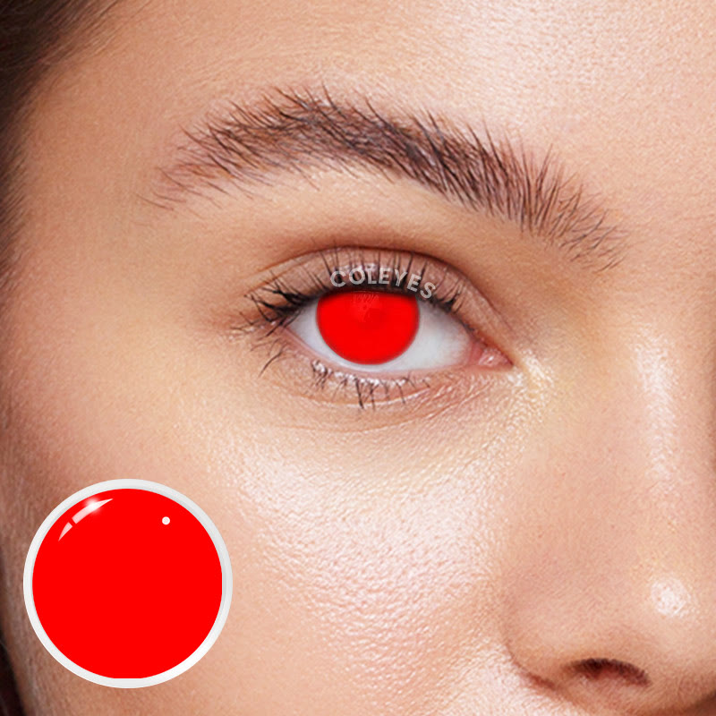 Coleyes Blind Red Out Mini Sclera Yearly Cosplay Colored Contacts