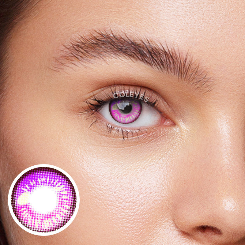 Coleyes Anime Pink Yearly Prescription Colored Contacts-Coleyes