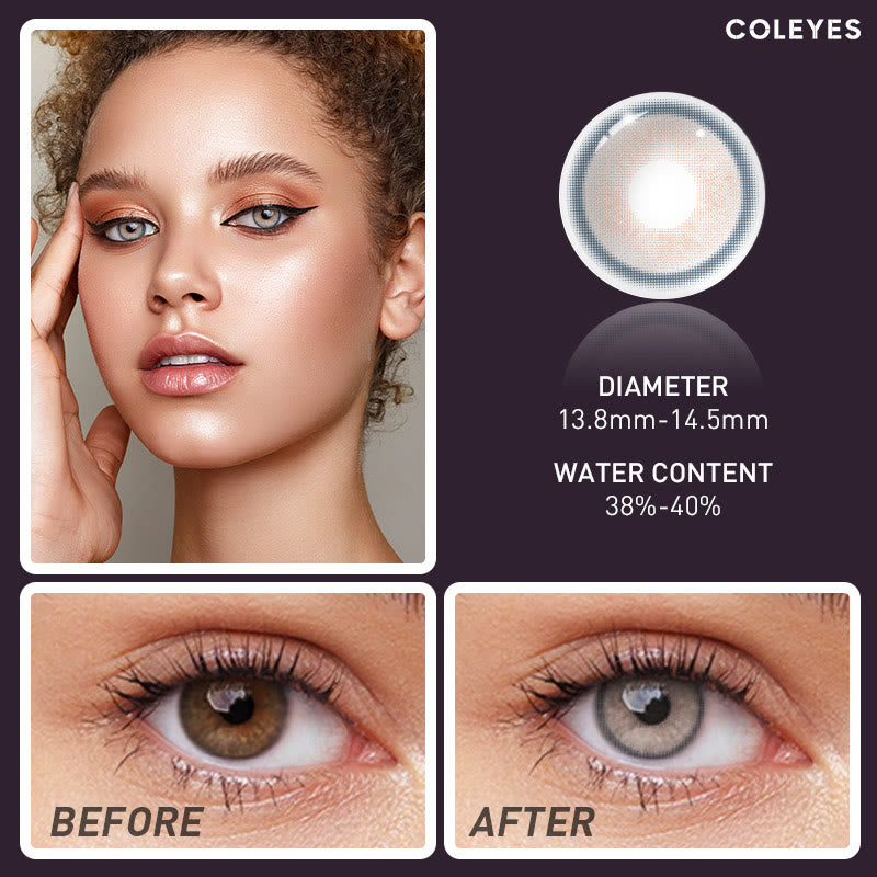 Coleyes Genshin Moon Grey Yearly Prescription Colored Contacts