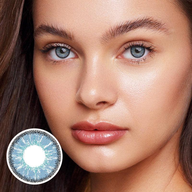 Coleyes Nonno Ⅱ Blue Yearly Prescription Colored Contacts-Coleyes