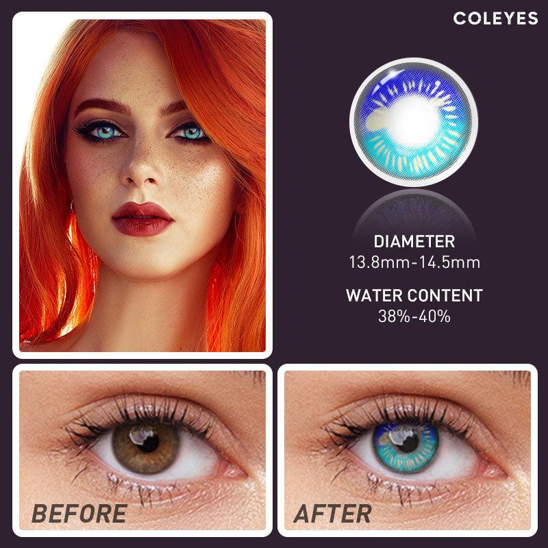 Coleyes Sassy Blue Prescription Yearly Cosplay Colored Contacts