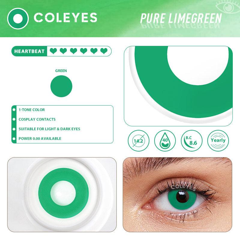 Coleyes Block Green Yearly Prescription Colored Contacts
