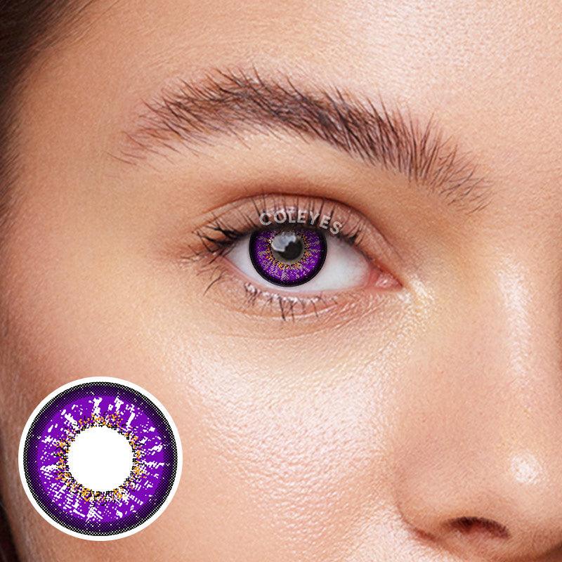 Coleyes Starfall Purple Yearly Prescription Colored Contacts-Coleyes