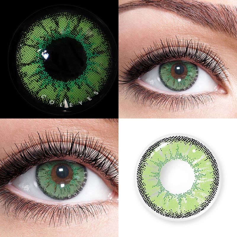 Coleyes Nonno Ⅱ Green Yearly Prescription Colored Contacts-Coleyes