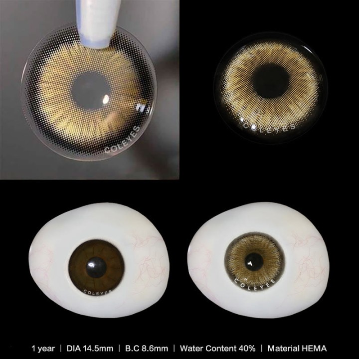 Coleyes Norko Brown Yearly Prescription Colored Contacts