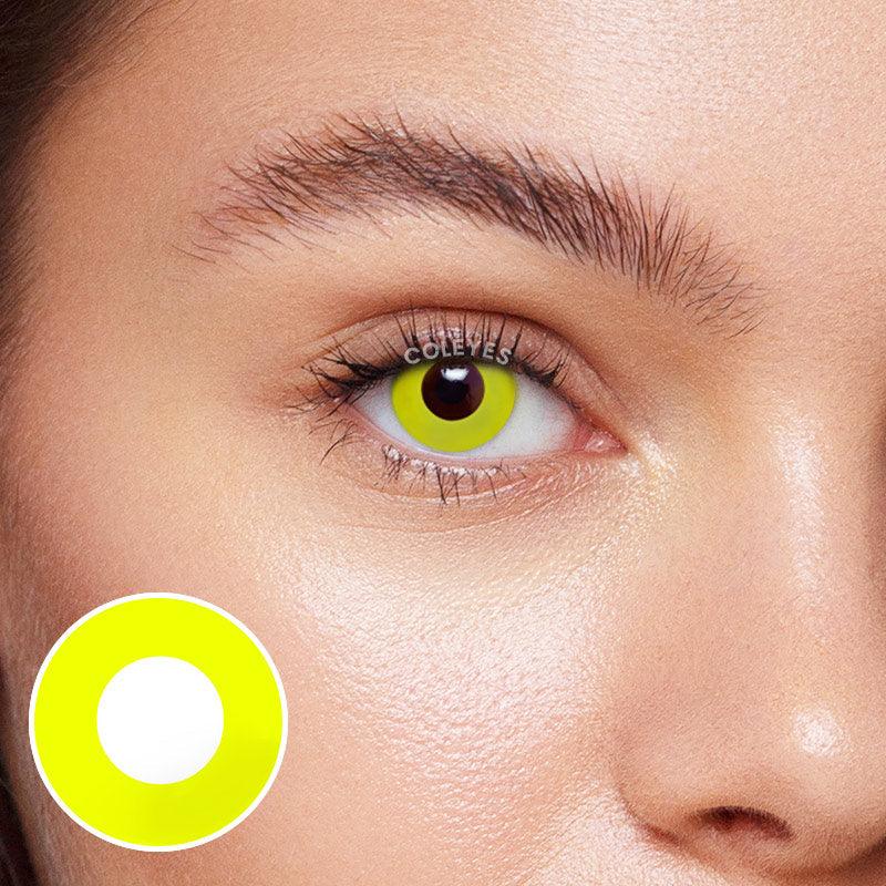 Coleyes Block Yellow Yearly Prescription Colored Contacts-Coleyes