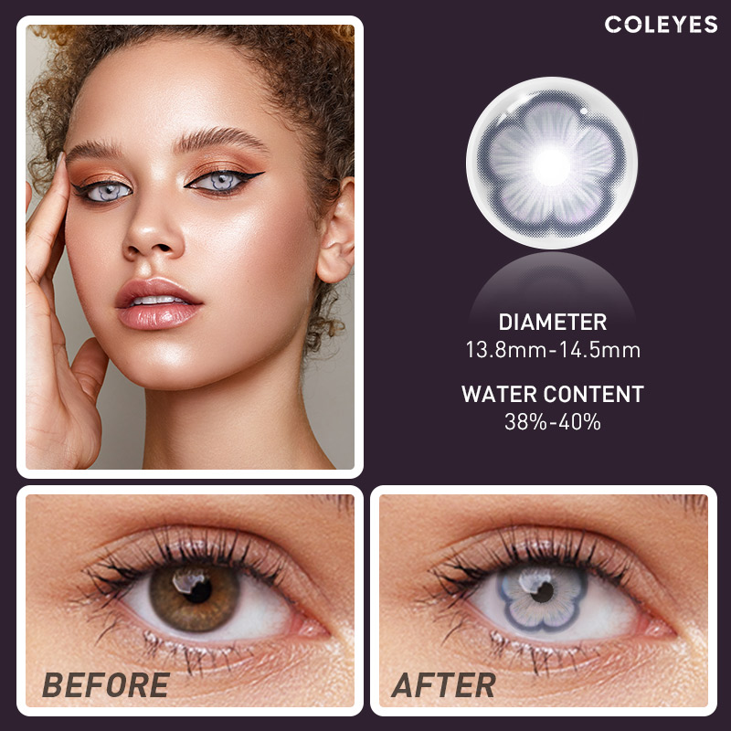 Coleyes Sukura Blue Yearly Prescription Colored Contacts