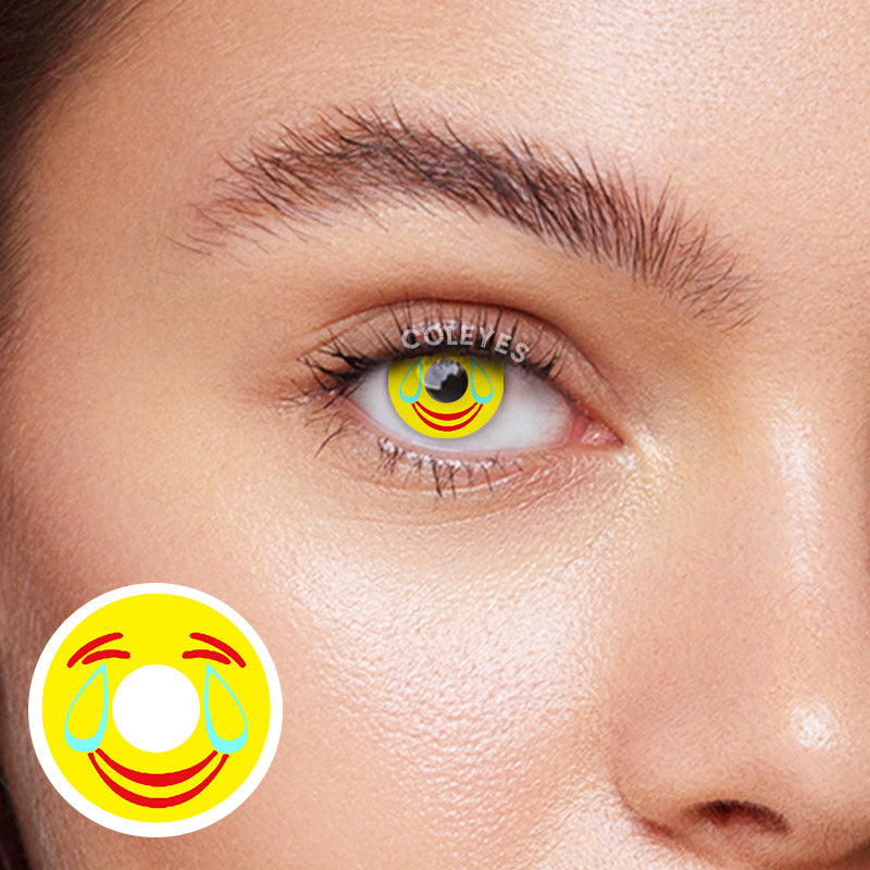 [US WAREHOUSE] Coleyes Halloween Joker Yellow Yearly Prescription Colored Contacts-Coleyes