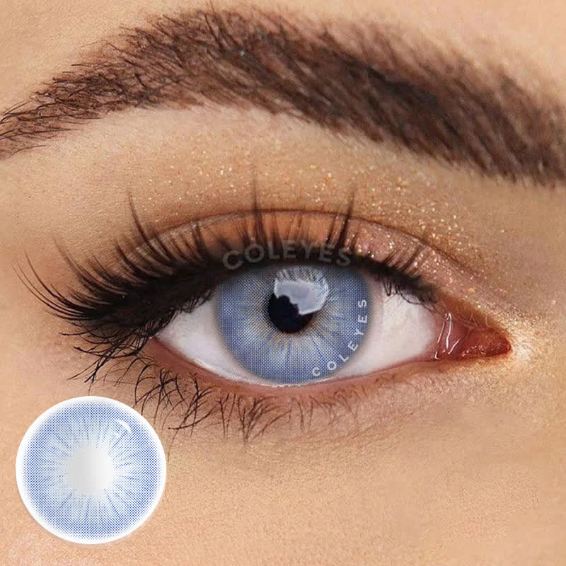 Coleyes Crystal LightBlue Yearly Prescription Colored Contacts-Coleyes