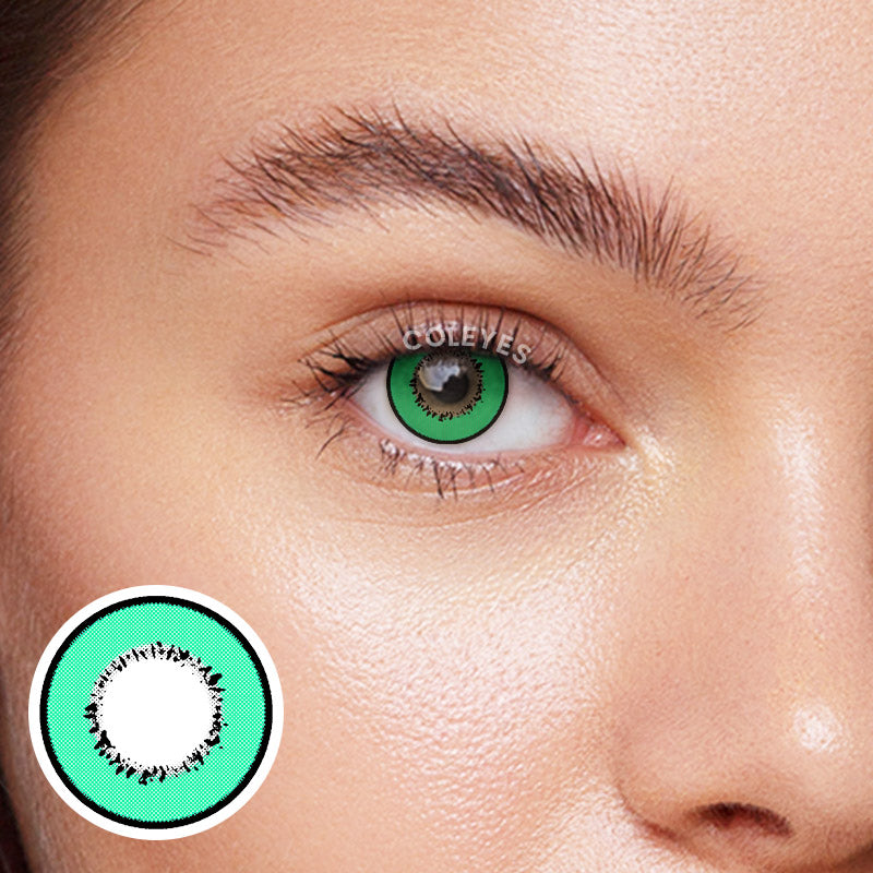 Coleyes Storm Green Yearly Prescription Colored Contacts-Coleyes