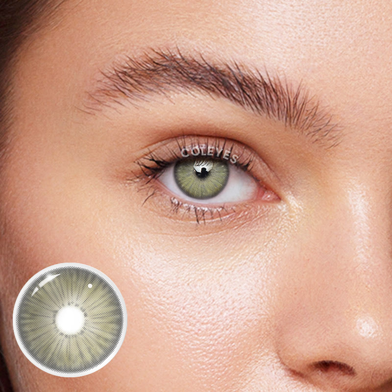 Coleyes New York Grey Brown Yearly Prescription Colored Contacts