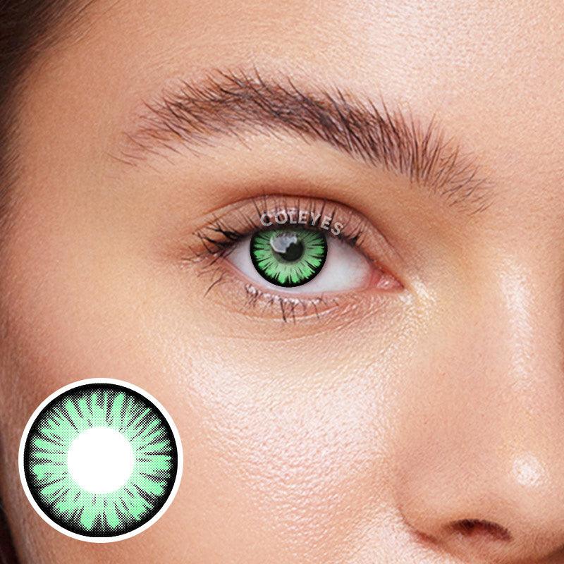 Coleyes Miracle Times Green Yearly Prescription Colored Contacts-Coleyes