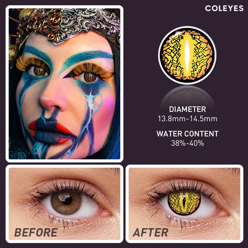 Coleyes Lizard Eye Brown Yearly Cosplay Colored Contacts