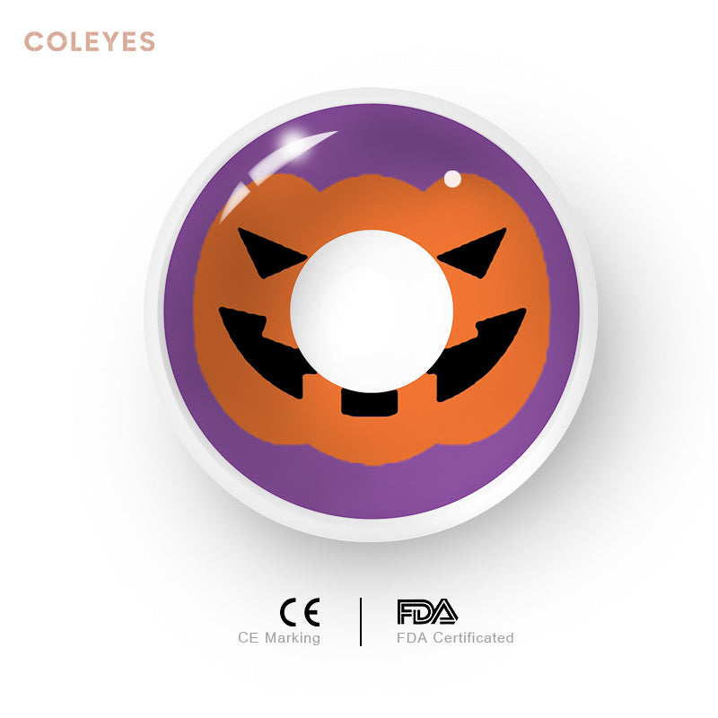 Coleyes Halloween Pumpkin Orange Yearly Prescription Colored Contacts