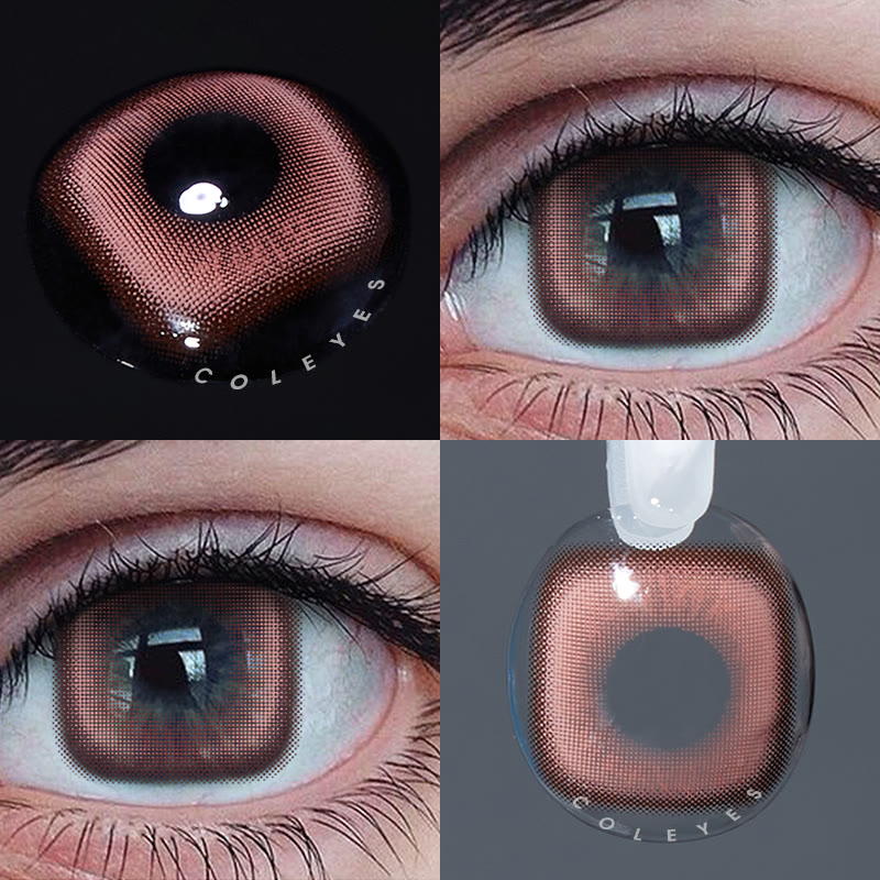 Coleyes Square Darkred Yearly Prescription Colored Contacts-Coleyes