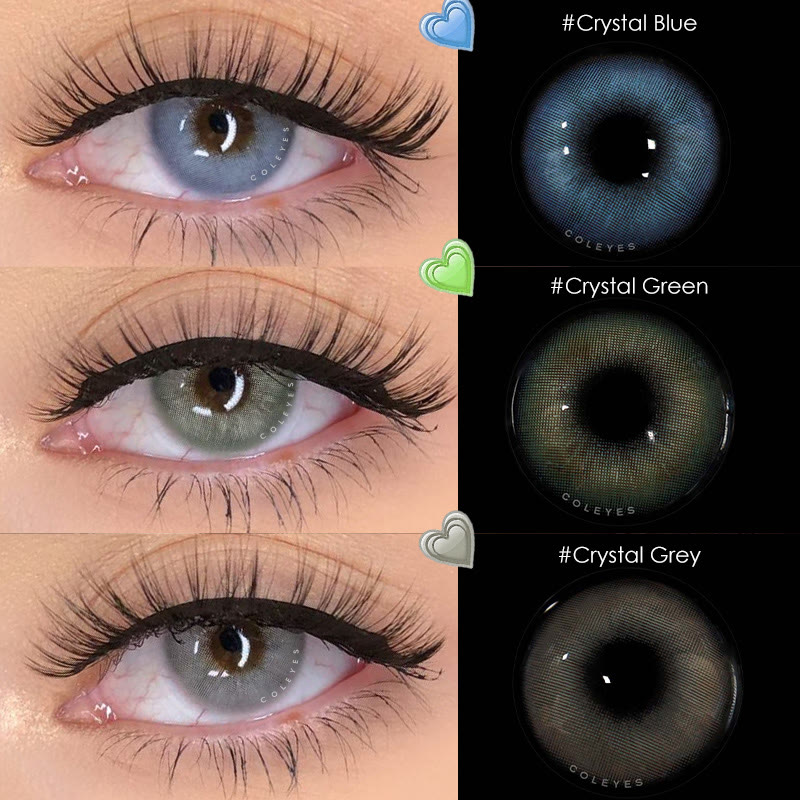 Crystal Clear Yearly Green Colored Contacts Non Prescription Colored  Contacts Lenses Green Contacts for Brown Eyes Green Eye Contacts NEBULALENS