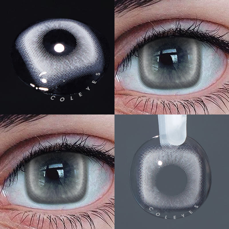 Coleyes Square Grey Yearly Prescription Colored Contacts-Coleyes