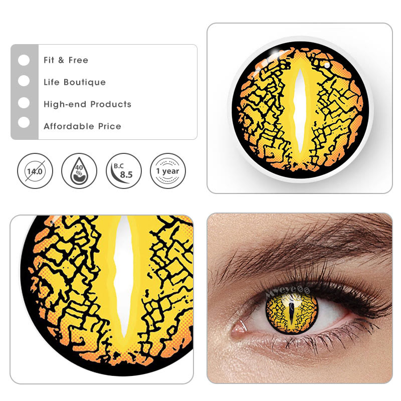 Colourfuleye Lizard Eye Brown Cosplay Contact Lenses